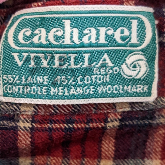 Cacharel Wool Blend Plaid Shirt - Picture 4 of 4
